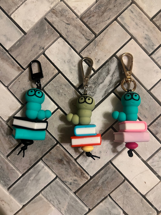 Bookworm Keychain